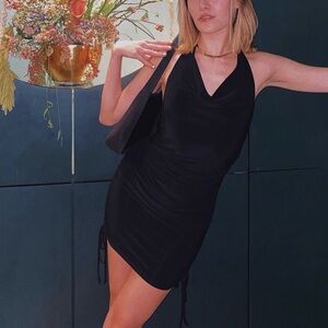 Vintage Black Halter Dress